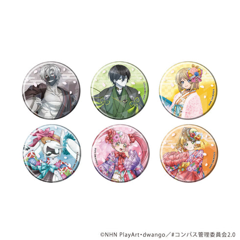 『#コンパス2.0 戦闘摂理解析システム』ホログラム缶バッジ(57mm)01/コンプリートセット(全6種)(描き下ろしイラスト)
